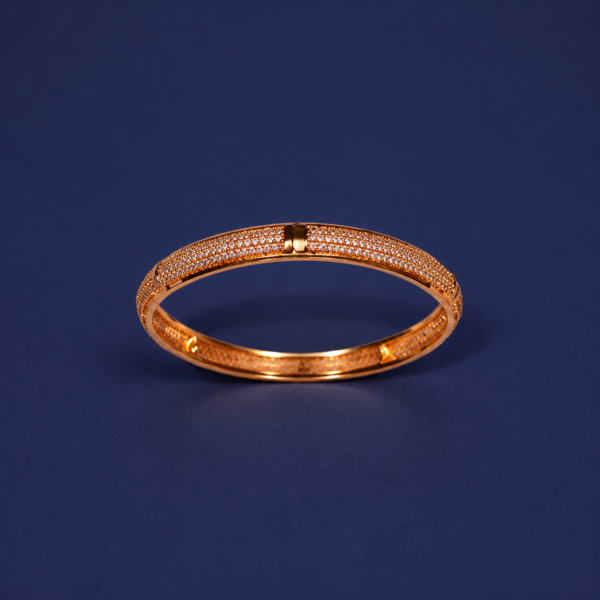 White Stone Pitched Bangle